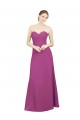 Long Sleeveless Soft Chiffon Wild Berry Sweetheart A-Line Bridesmaid Dress Colchester