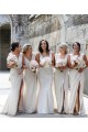 Long Sleeveless Soft Chiffon Champagne A-Line Bridesmaid Dress Colchester