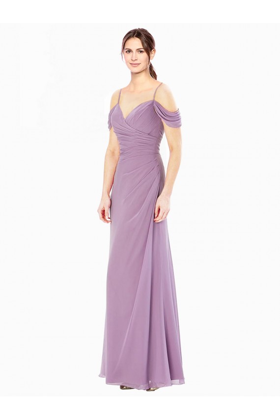 Long Sleeveless Soft Chiffon Sheath Bridesmaid Dress / Formal Dress Colchester