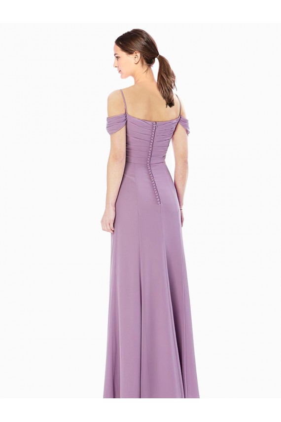 Long Sleeveless Soft Chiffon Sheath Bridesmaid Dress / Formal Dress Colchester