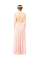 Long Sleeveless Soft Chiffon Pink A-Line Formal Dress / Bridesmaid Dress Colchester