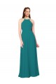 Long Sleeveless Soft Chiffon Hunter Sheath Bridesmaid Dress Colchester