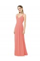 Long Sleeveless Soft Chiffon Desert Rose Sheath Bridesmaid Dress Colchester