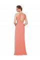 Long Sleeveless Soft Chiffon Desert Rose Sheath Bridesmaid Dress Colchester