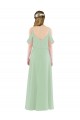 Long Sleeveless Soft Chiffon Sage Sheath Bridesmaid Dress Colchester