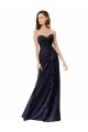 Long Sleeveless Soft Chiffon Dark Navy Sheath Bridesmaid Dress Colchester