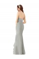 Long Sleeveless Soft Chiffon Dark Navy Sheath Bridesmaid Dress Colchester
