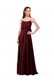 Long Sleeveless Chiffon Burgundy Gold A-Line Bridesmaid Gowns Colchester