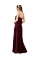 Long Sleeveless Chiffon Burgundy Gold A-Line Bridesmaid Gowns Colchester