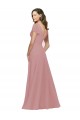 Long Flutter Sleeves Chiffon Dusty Pink A-Line Bridesmaid Dress / Evening Dress Colchester