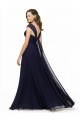 Long Sleeveless Chiffon Dark Navy Sweetheart A-Line Bridesmaid Gowns Colchester
