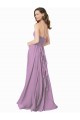 Long Sleeveless Soft Chiffon Dark Lavender A-Line Bridesmaid Dress Colchester