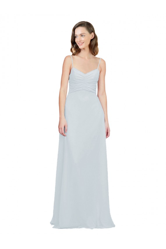 Long Sleeveless Soft Chiffon Frost A-Line Bridesmaid Dress Colchester
