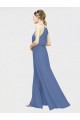 Long Floor Length Sleeveless Chiffon Dark Navy A-Line Formal Dress / Bridesmaid Dress Colchester