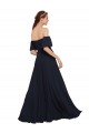 Long Sleeveless Soft Chiffon Dark Navy A-Line Prom Dress / Bridesmaid Dress Colchester