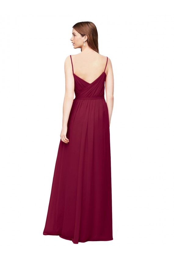 Long Sleeveless Soft Chiffon Grape A-Line Bridesmaid Dress / Formal Dress Colchester