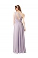 Long Floor Length Sleeveless Chiffon Grape One Shoulder A-Line Bridesmaid Dress Colchester