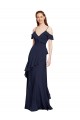 Long Sleeveless Chiffon Dark Navy A-Line Formal Dresses / Bridesmaid Dresses Colchester