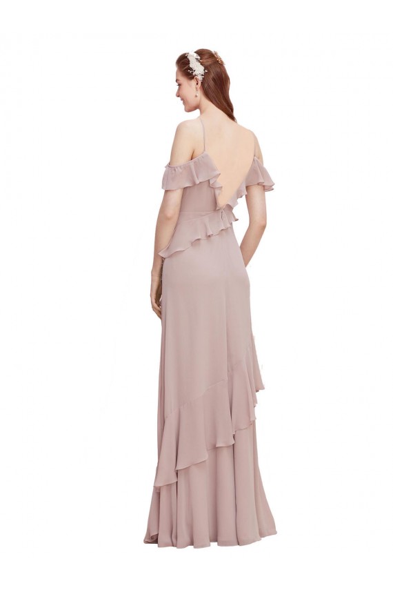 Long Sleeveless Chiffon Dark Navy A-Line Formal Dresses / Bridesmaid Dresses Colchester