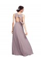 Long Sleeveless Chiffon Dark Navy A-Line Wedding Guest Dress Colchester