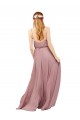 Long Sleeveless Chiffon Royal Blue Spaghetti Straps A-Line Bridesmaid Dress / Evening Dress Colchester