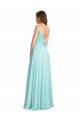 Long Sleeveless Soft Chiffon & Satin Waterfall A-Line Bridesmaid Dress Colchester