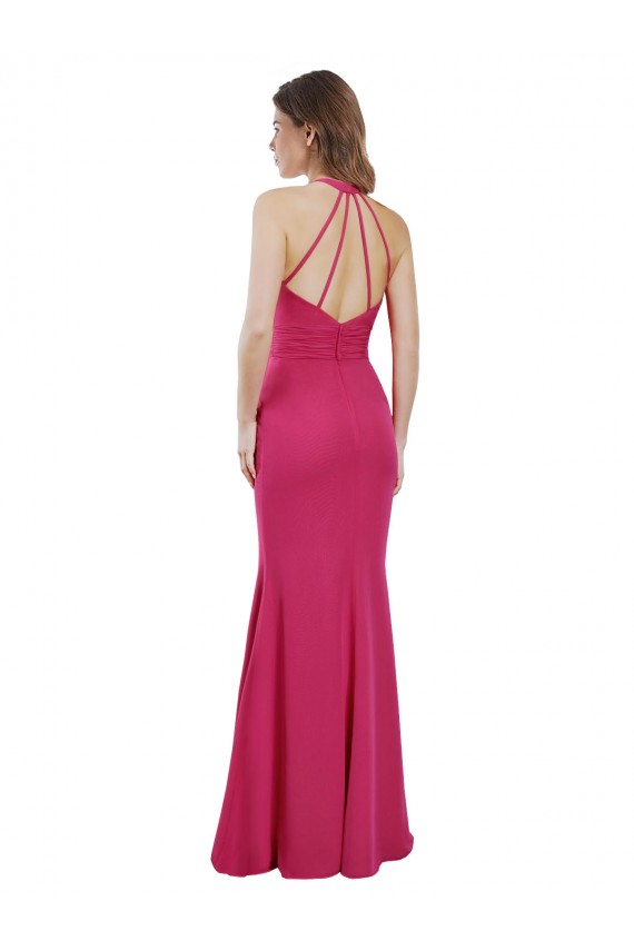 Long Sleeveless Soft Chiffon Ruby A-Line Bridesmaid Dress Colchester