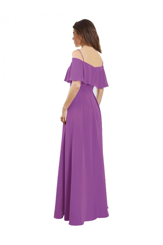 Long Flutter Sleeves Soft Chiffon Dahlia A-Line Bridesmaid Dress Colchester