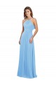 Long Sleeveless Chiffon Periwinkle A-Line Bridesmaid Dress / Evening Dress Colchester