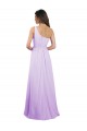 Long Sleeveless Chiffon Lilac One Shoulder A-Line Bridesmaid Dress / Evening Dress Colchester