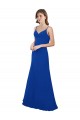 Long Sleeveless Soft Chiffon Royal Blue Sweetheart A-Line Evening Dress / Bridesmaid Dress Colchester
