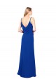 Long Sleeveless Soft Chiffon Royal Blue Sweetheart A-Line Evening Dress / Bridesmaid Dress Colchester