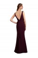 Long Sleeveless Soft Chiffon Burgundy Gold Mermaid Bridesmaid Dress Colchester