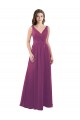 Long Sleeveless Soft Chiffon Wild Berry A-Line Bridesmaid Dress Colchester