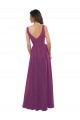 Long Sleeveless Soft Chiffon Wild Berry A-Line Bridesmaid Dress Colchester