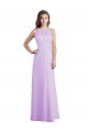 Long Sleeveless Soft Chiffon Lilac A-Line Bridesmaid Dress / Formal Dress Colchester