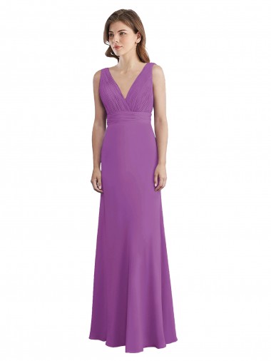 Long Sleeveless Soft Chiffon Dahlia A-Line Bridesmaid Dress Colchester