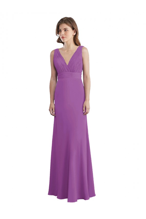 Long Sleeveless Soft Chiffon Dahlia A-Line Bridesmaid Dress Colchester