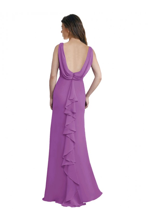 Long Sleeveless Soft Chiffon Dahlia A-Line Bridesmaid Dress Colchester