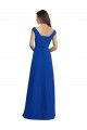 Long Sleeveless Chiffon Royal Blue V-Neck A-Line Bridesmaid Dress / Evening Dress Colchester