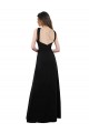 Long Sleeveless Soft Chiffon Black Halter Neck A-Line Bridesmaid Dress Colchester
