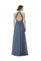 Long Sleeveless Soft Chiffon Silver Stone A-Line Formal Dress / Bridesmaid Dress Colchester