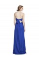 Long Sleeveless Soft Chiffon Royal Blue A-Line Bridesmaid Gown Colchester
