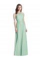 Long Sleeveless Soft Chiffon Mint Green A-Line Semi Formal Evening Dress / Bridesmaid Dress Colchester