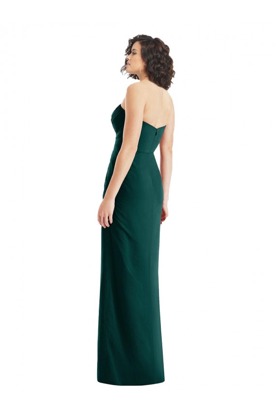 Long Sleeveless Soft Chiffon Ever Green Sweetheart A-Line Bridesmaid Dress Colchester