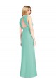 Long Sleeveless Soft Chiffon Jade Mermaid Bridesmaid Dress Colchester