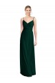 Long Sleeveless Soft Chiffon Ever Green Spaghetti Straps A-Line Bridesmaid Dress Colchester