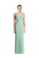 Long Sleeveless Soft Chiffon Mint Green Trumpet Bridesmaid Dress Colchester
