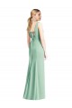 Long Sleeveless Soft Chiffon Mint Green Trumpet Bridesmaid Dress Colchester