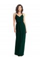 Long Sleeveless Soft Chiffon Ever Green A-Line Semi Formal Evening Dress / Bridesmaid Dress Colchester